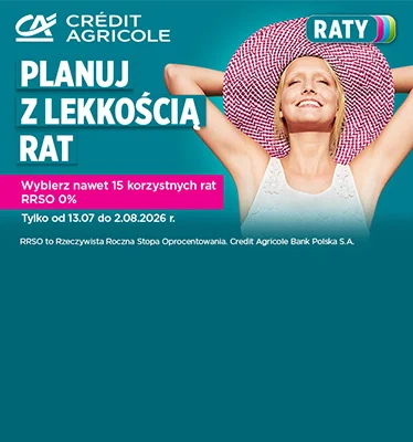 Skorzystaj z oferty rat 0% Credit Agricole